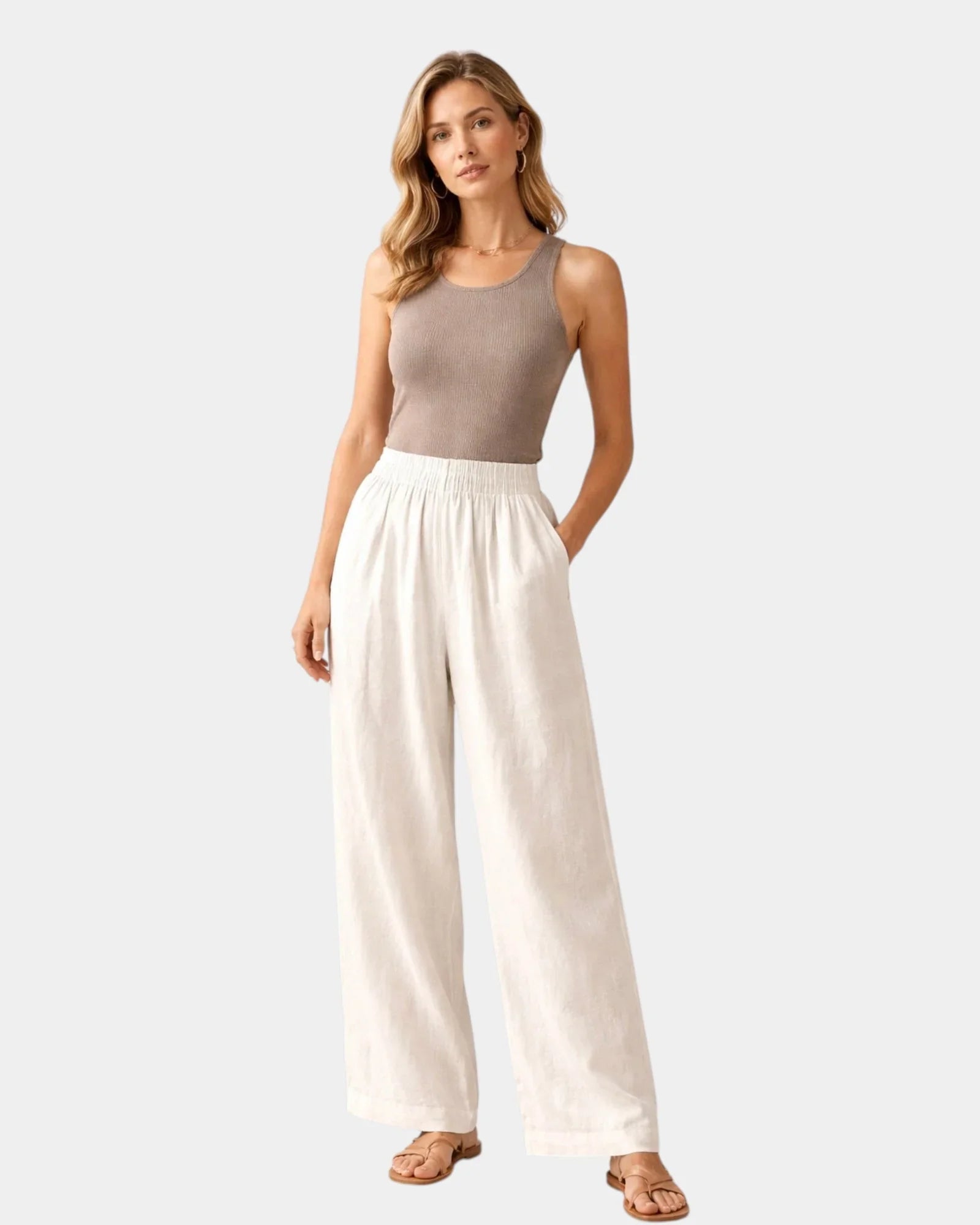 Alix | Cotton and linen trousers