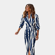 Dark Blue & White