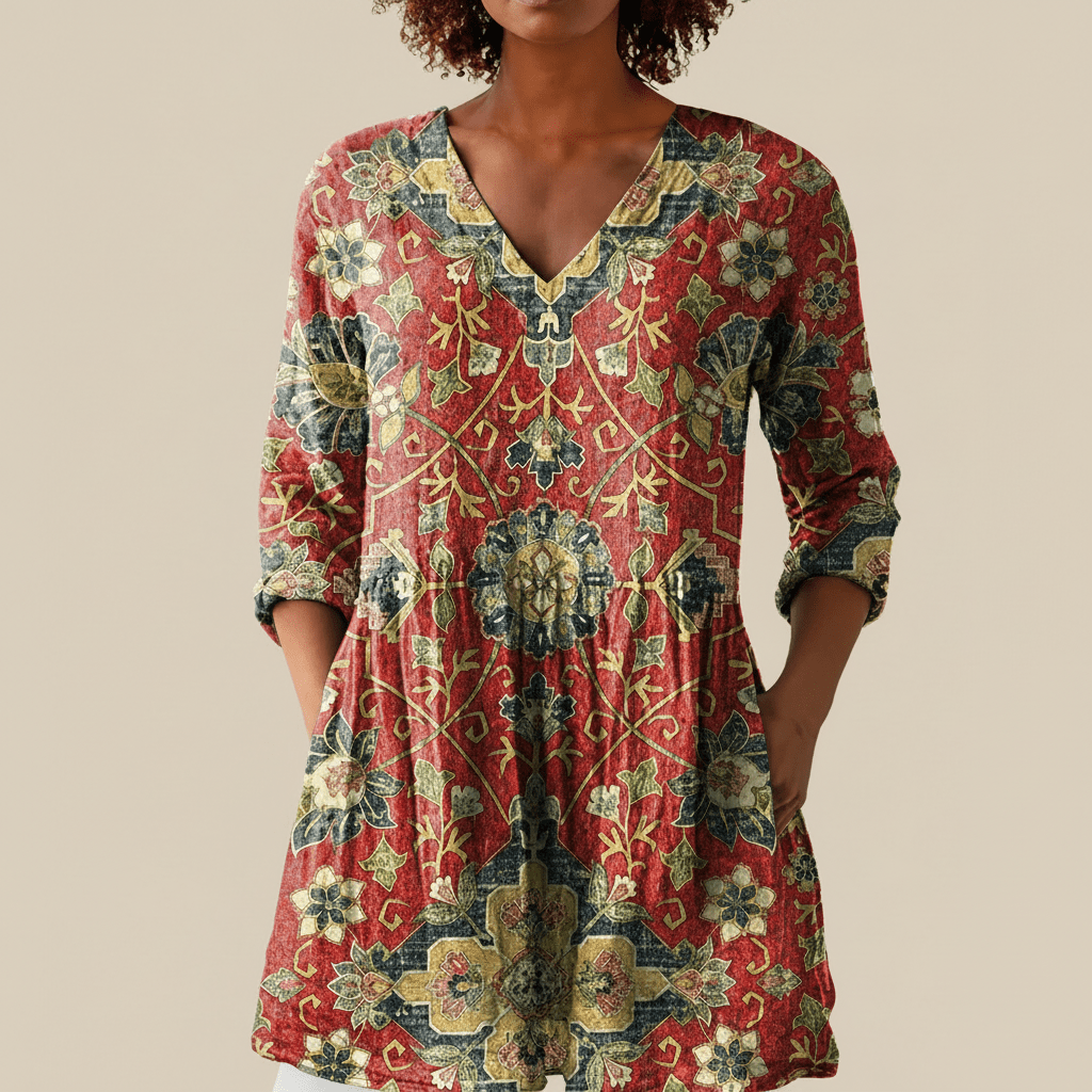 Wren | Long Printed Blouse