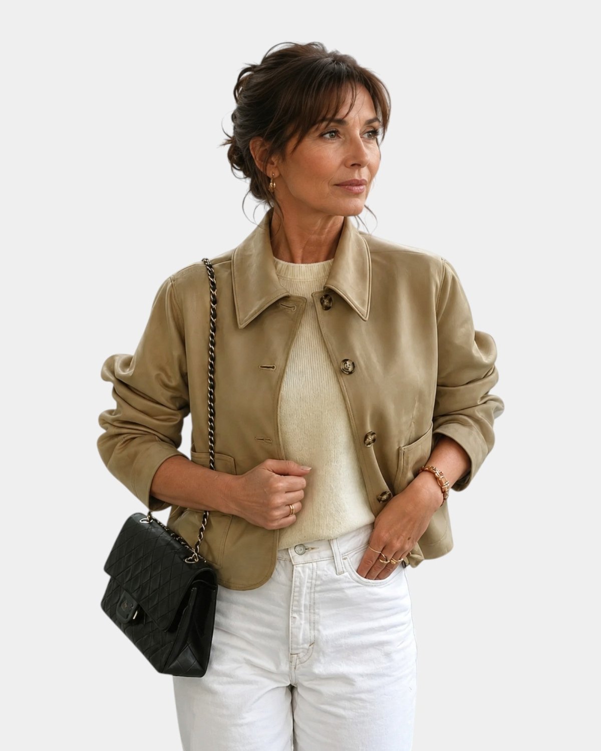 Ysalie | Button-Front Suede Jacket